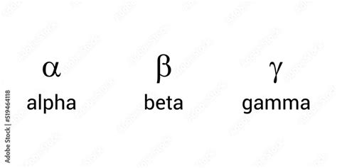 I need symbols for alpha, beta and gamma .